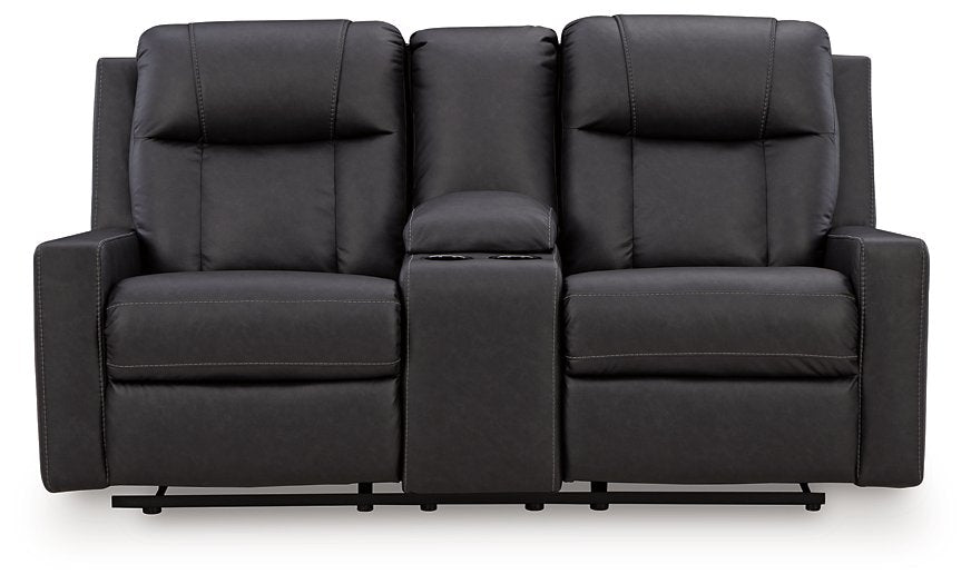 Mackmenville Reclining Loveseat with Console - Furniture Stars (Chicago, IL)
