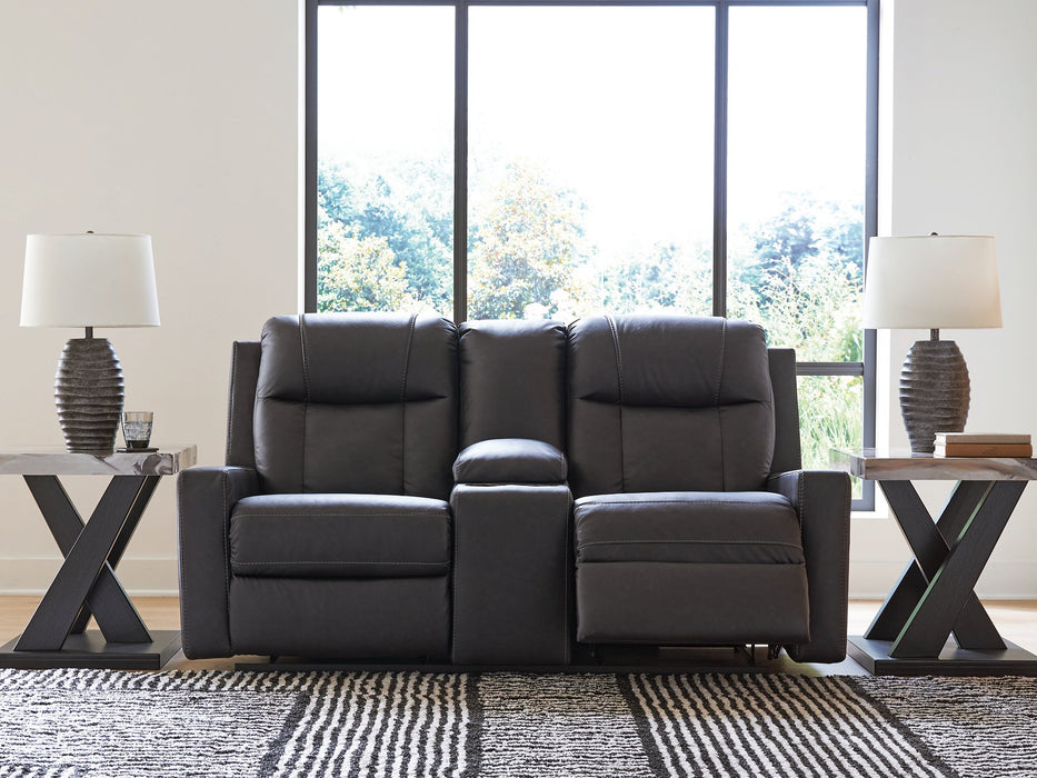 Mackmenville Reclining Loveseat with Console - Furniture Stars (Chicago, IL)