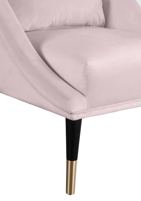 Elegante Pink Velvet Accent Chair