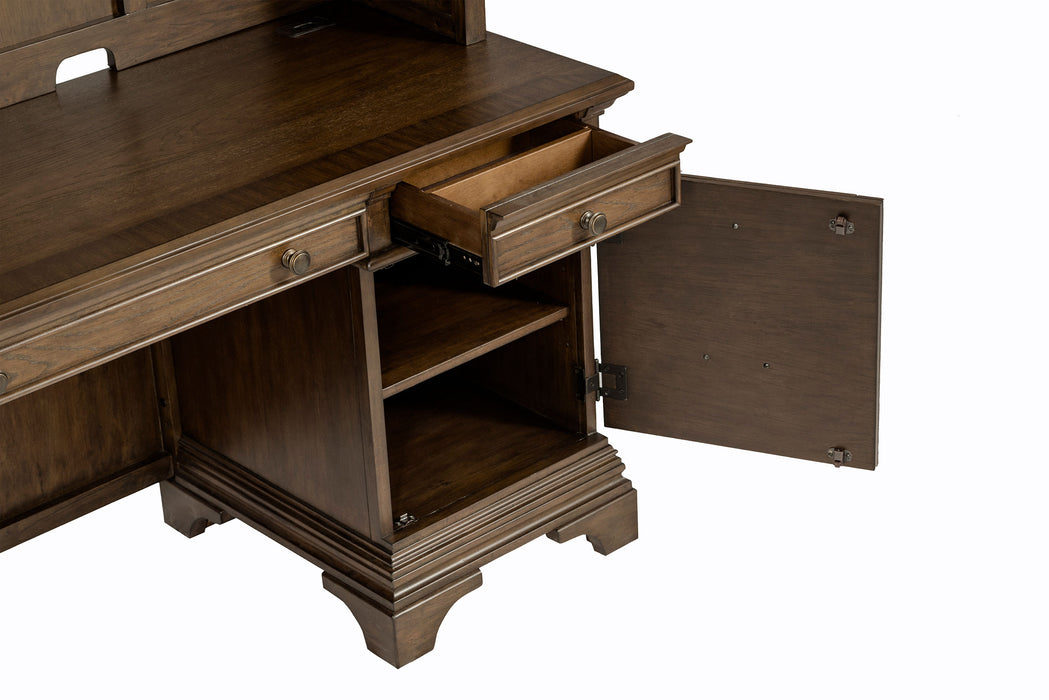 Hartshill Credenza Desk with Hutch - Furniture Stars (Chicago, IL)