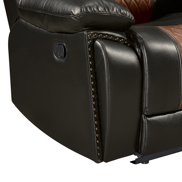 Nikko Sofa W/Dual Recliner-Brown