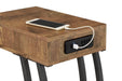 Troy Accent Table with Power Outlet Antique Nutmeg - Furniture Stars (Chicago, IL)