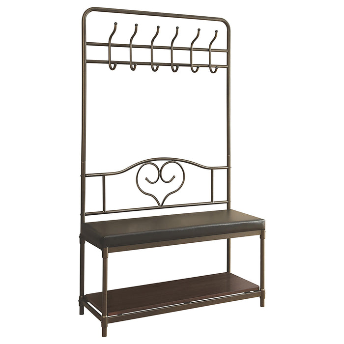 Kiefer Coat Rack with 12 Hooks Black - Furniture Stars (Chicago, IL)
