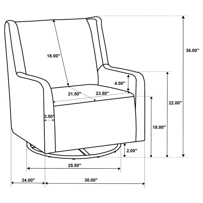 Serra Swivel Glider Chair - Furniture Stars (Chicago, IL)