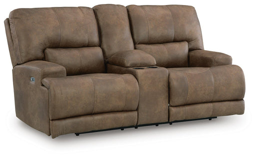 Beckley Place Power Reclining Loveseat with Console - Furniture Stars (Chicago, IL)