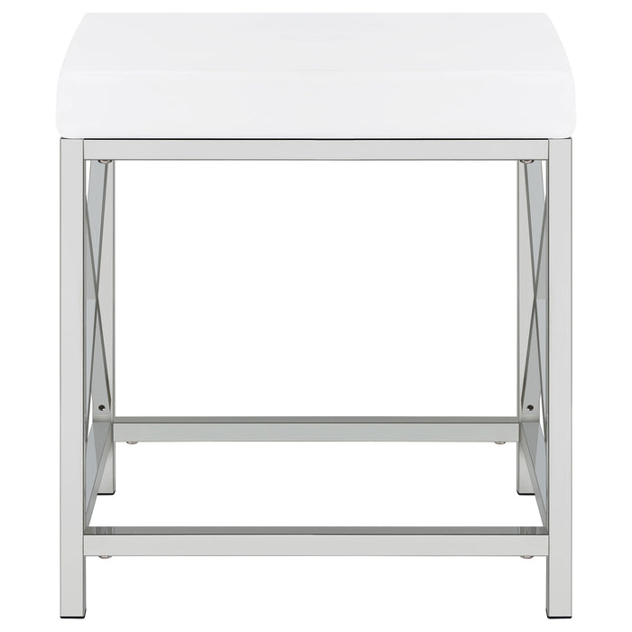 Eliza Makeup Vanity Table with LED Mirror and Stool - Furniture Stars (Chicago, IL)