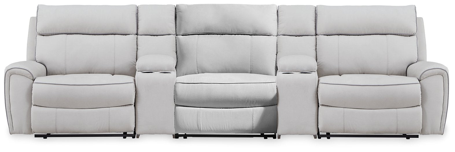 Social Pointe Reclining Sectional with Storage Consoles - Furniture Stars (Chicago, IL)