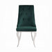 Dekel Green Fabric & Stainless Steel Side Chair - Furniture Stars (Chicago, IL)