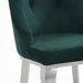 Dekel Green Fabric & Stainless Steel Side Chair - Furniture Stars (Chicago, IL)
