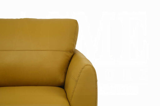 Valeria Mustard Leather Sofa - Furniture Stars (Chicago, IL)