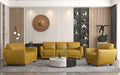 Valeria Mustard Leather Sofa - Furniture Stars (Chicago, IL)