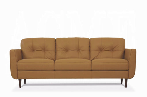 Radwan Camel Leather Sofa - Furniture Stars (Chicago, IL)