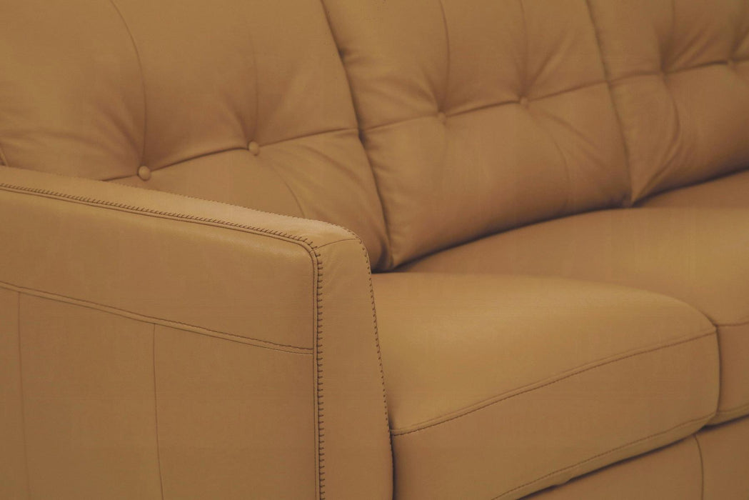 Radwan Camel Leather Sofa - Furniture Stars (Chicago, IL)
