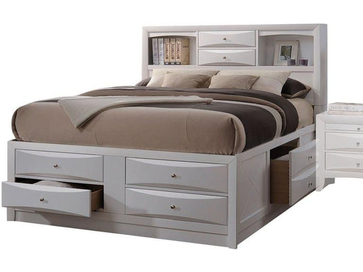Acme Ireland King Storage Bed in White 21696EK - Furniture Stars (Chicago, IL)