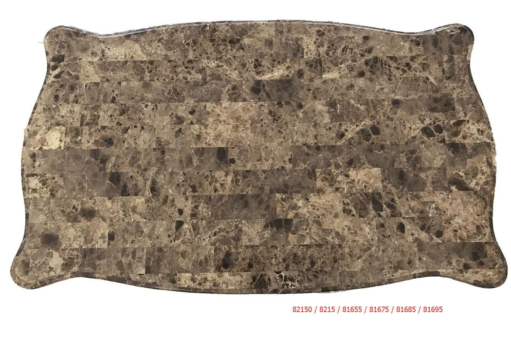 Jardena Marble & Cherry Oak Coffee Table - Furniture Stars (Chicago, IL)