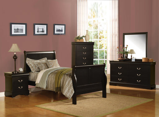 Louis Philippe III Black Twin Bed - Furniture Stars (Chicago, IL)