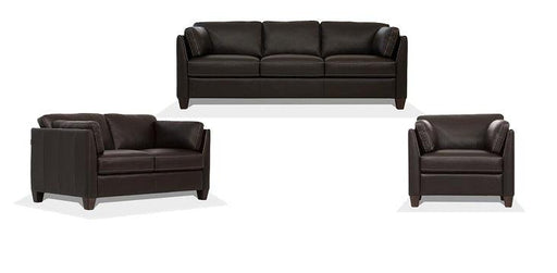 Matias Chocolate Leather Sofa - Furniture Stars (Chicago, IL)