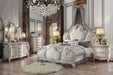 Picardy Fabric & Antique Pearl Queen Bed - Furniture Stars (Chicago, IL)