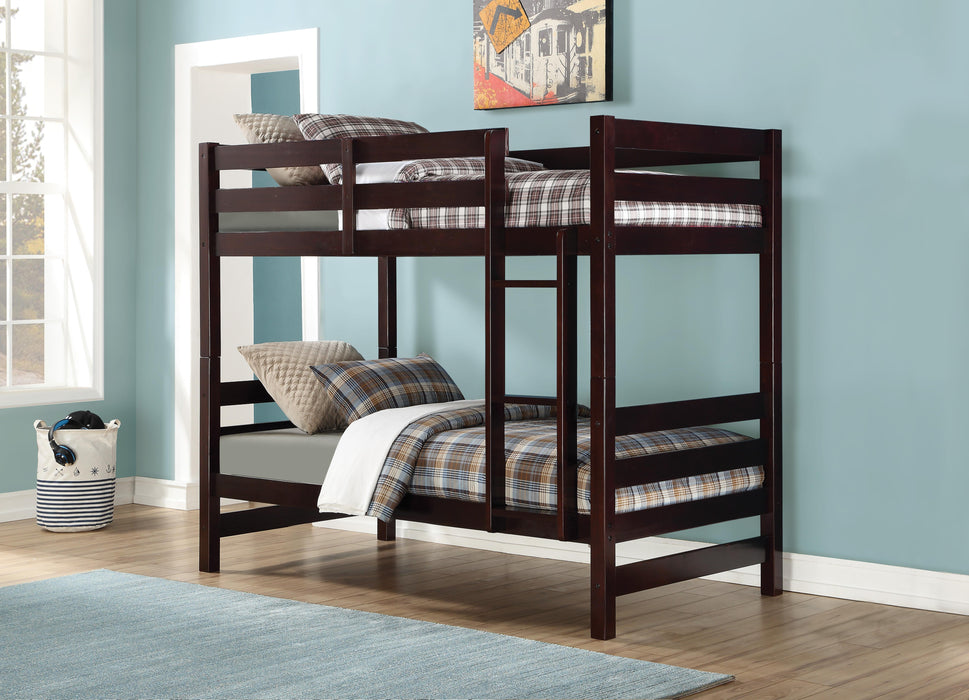 Ronnie Espresso Bunk Bed (Twin/Twin) image