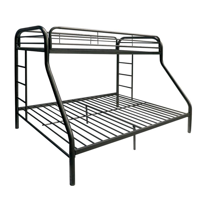 Tritan Black Bunk Bed (Twin/Full) - Furniture Stars (Chicago, IL)