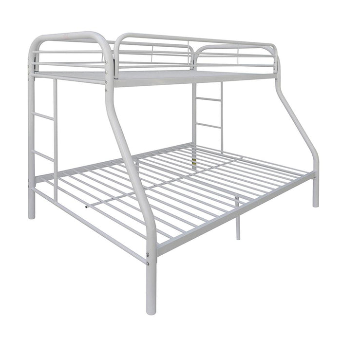 Tritan White Bunk Bed (Twin/Full) - Furniture Stars (Chicago, IL)