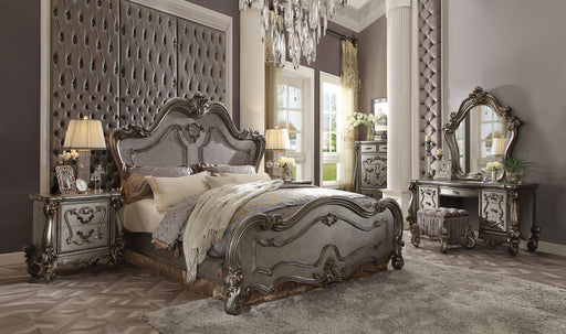 Versailles Antique Platinum Queen Bed - Furniture Stars (Chicago, IL)
