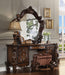 Versailles Fabric & Cherry Oak Vanity Stool - Furniture Stars (Chicago, IL)