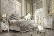 Versailles Vintage Gray PU & Bone White Eastern King Bed - Furniture Stars (Chicago, IL)