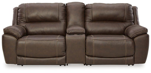 Dunleith Power Reclining Loveseat with Console - Furniture Stars (Chicago, IL)