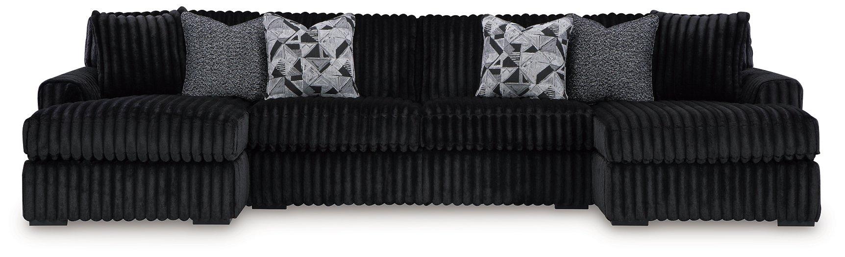 Midnight-Madness Sectional with Chaise - Furniture Stars (Chicago, IL)