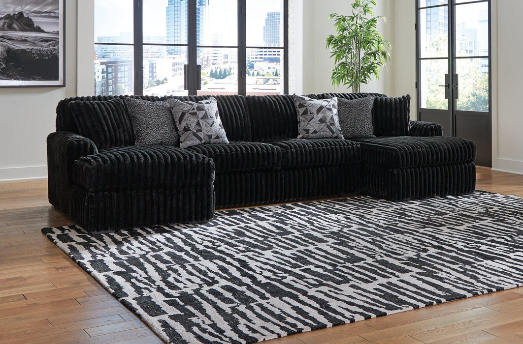 Midnight-Madness Sectional with Chaise - Furniture Stars (Chicago, IL)