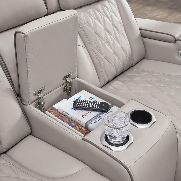 Boyington Power Reclining Loveseat with Console - Furniture Stars (Chicago, IL)