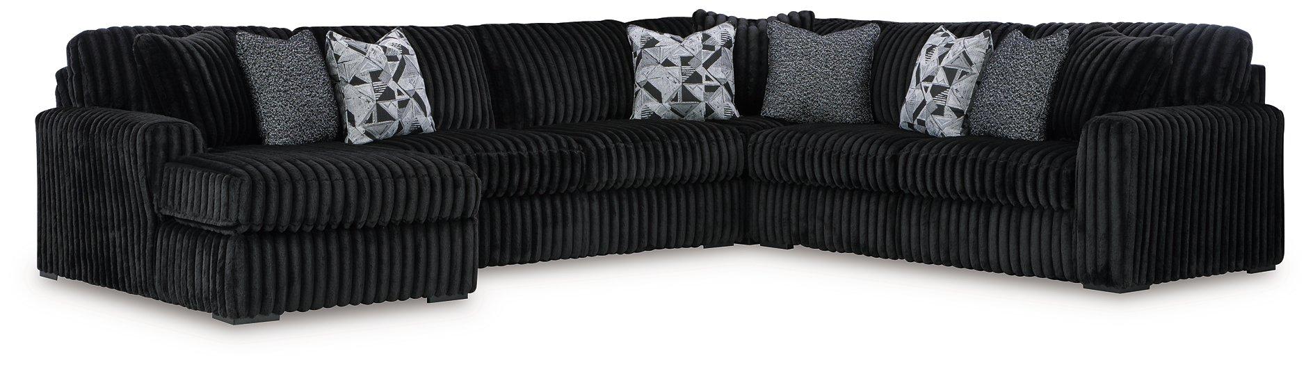 Midnight-Madness Sectional with Chaise - Furniture Stars (Chicago, IL)