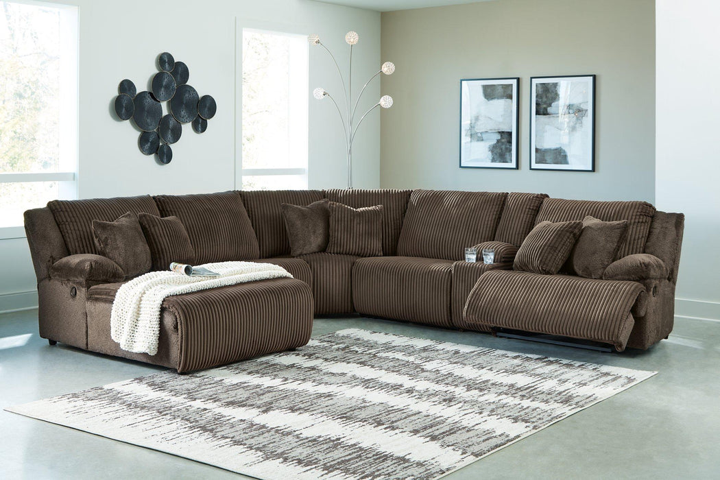 Top Tier Reclining Sectional with Chaise - Furniture Stars (Chicago, IL)