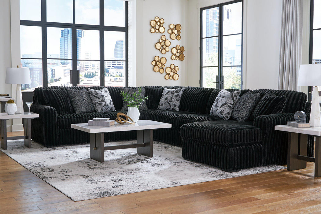 Midnight-Madness Sectional with Chaise - Furniture Stars (Chicago, IL)