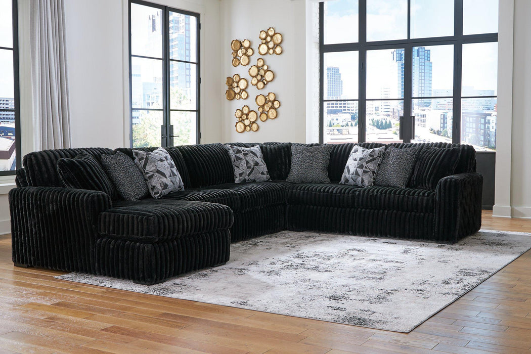 Midnight-Madness Sectional with Chaise - Furniture Stars (Chicago, IL)