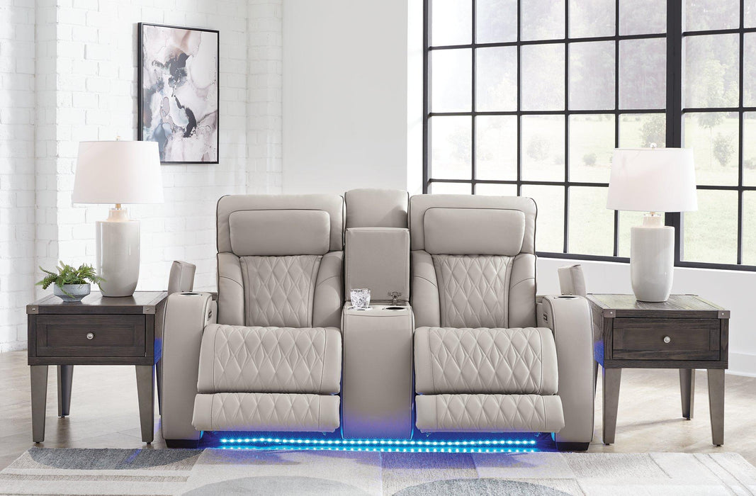 Boyington Power Reclining Loveseat with Console - Furniture Stars (Chicago, IL)