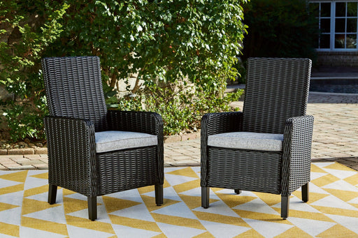 Beachcroft Outdoor Arm Chair with Cushion (Set of 2) - Furniture Stars (Chicago, IL)