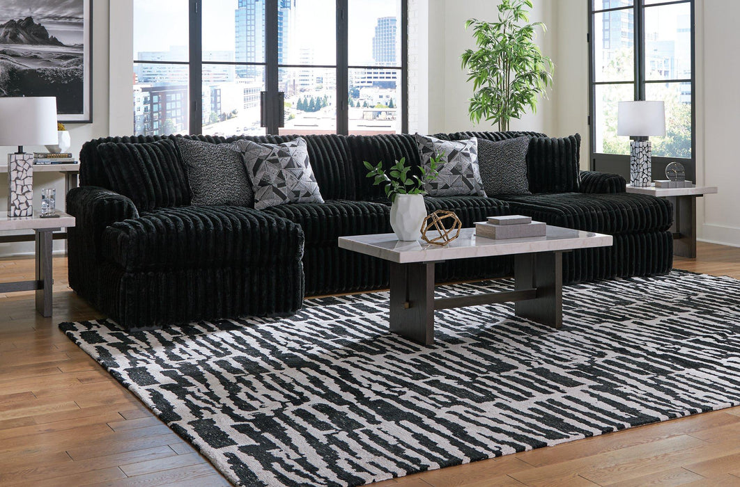 Midnight-Madness Sectional with Chaise - Furniture Stars (Chicago, IL)