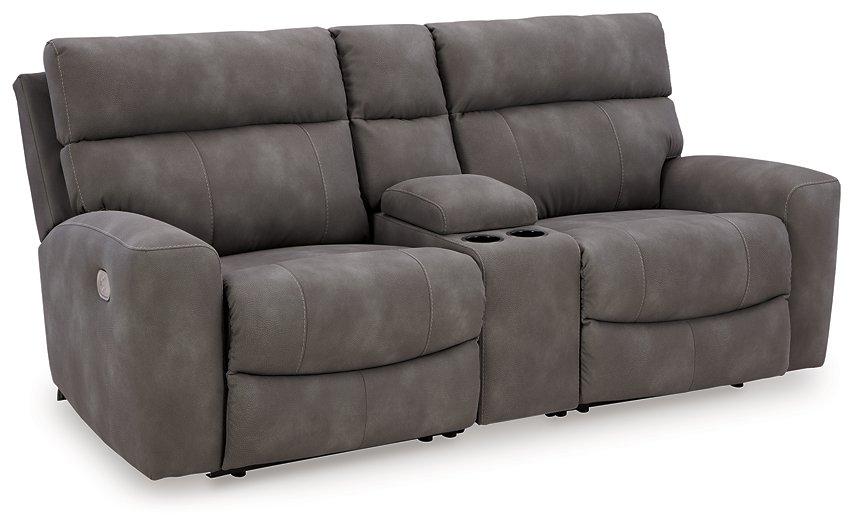 Next-Gen DuraPella Power Reclining Sectional Loveseat with Console - Furniture Stars (Chicago, IL)