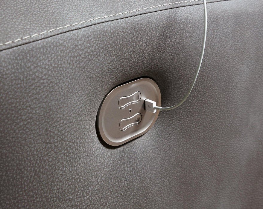 Next-Gen DuraPella Power Reclining Sectional Loveseat with Console - Furniture Stars (Chicago, IL)