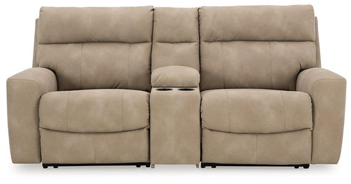 Next-Gen DuraPella Power Reclining Sectional Loveseat with Console - Furniture Stars (Chicago, IL)