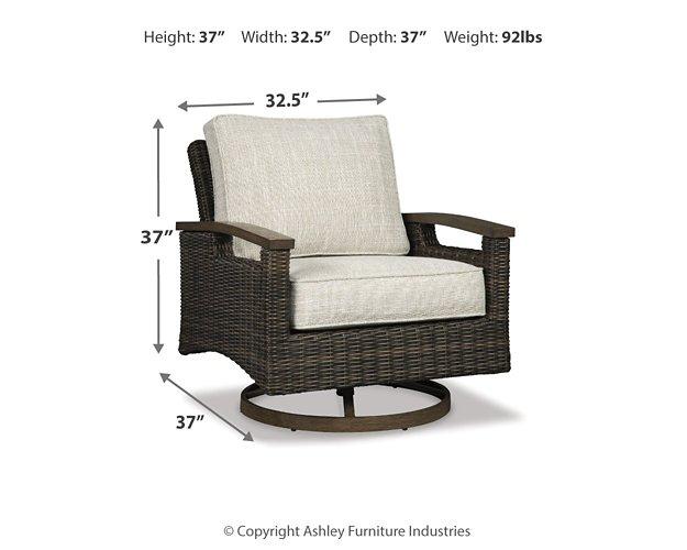 Paradise Trail Paradise Trail Fire Pit Table with 4 Nuvella Swivel Lounge Chairs - Furniture Stars (Chicago, IL)