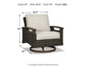 Paradise Trail Paradise Trail Fire Pit Table with 4 Nuvella Swivel Lounge Chairs - Furniture Stars (Chicago, IL)