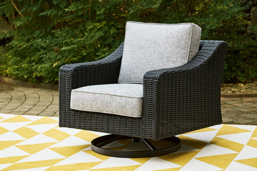 Beachcroft Outdoor Swivel Lounge with Cushion - Furniture Stars (Chicago, IL)