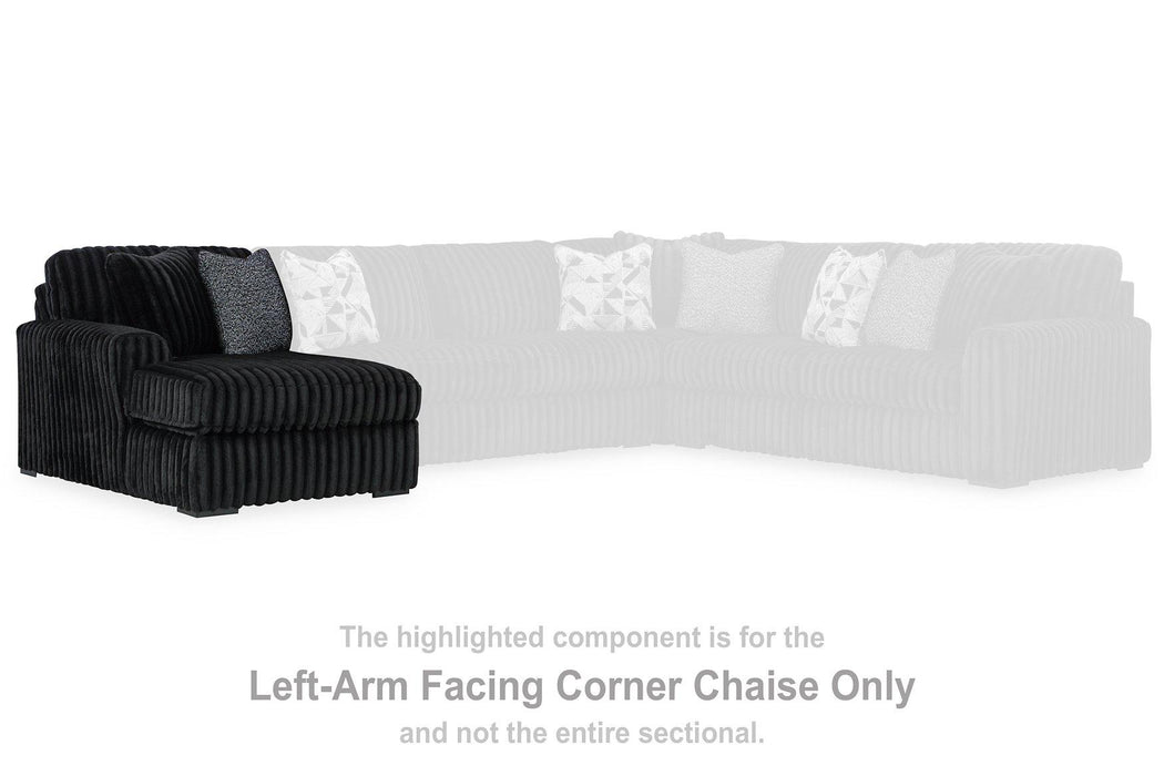 Midnight-Madness Sectional Sofa with Chaise - Furniture Stars (Chicago, IL)