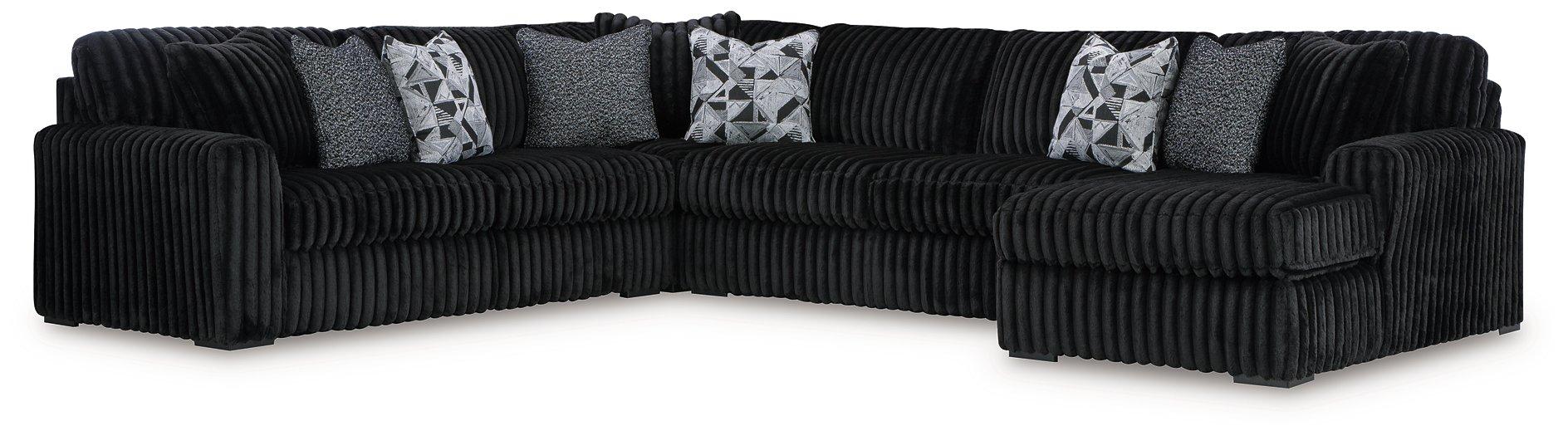 Midnight-Madness Sectional with Chaise - Furniture Stars (Chicago, IL)