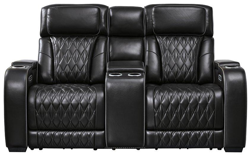 Boyington Power Reclining Loveseat with Console - Furniture Stars (Chicago, IL)