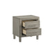 Lennox 2 Drawer Nightstand-Gray