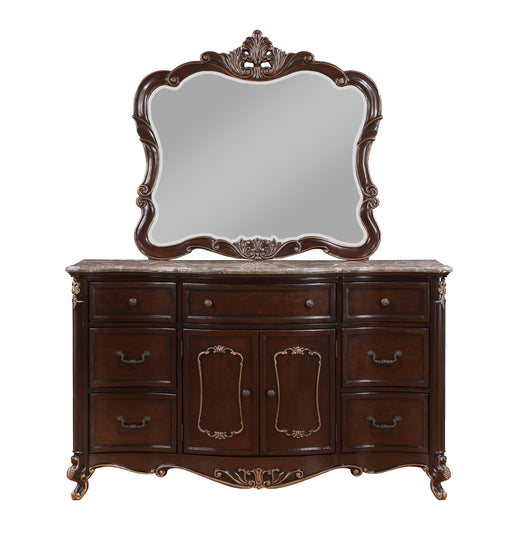 Constantine Dresser W/Marble Top-Cherry